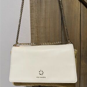 Ted Baker White and Tan Shoulder Bag